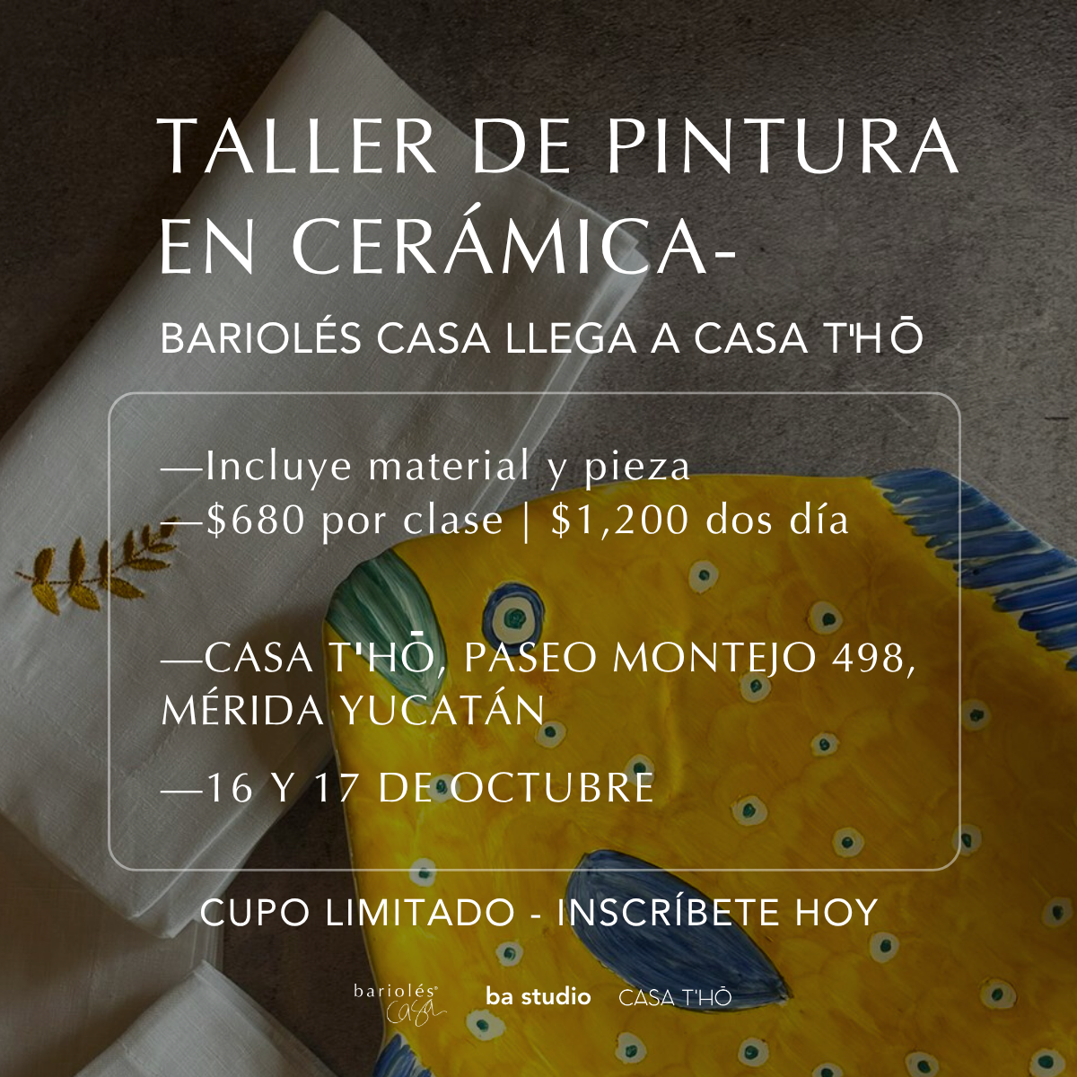 Taller Especial de Pintura en Cerámica — Casa Tho, Mérida